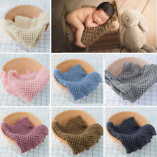 Baby Posing Photo Soft Cotton Knitting Blankets Basket Newborn Photography Props