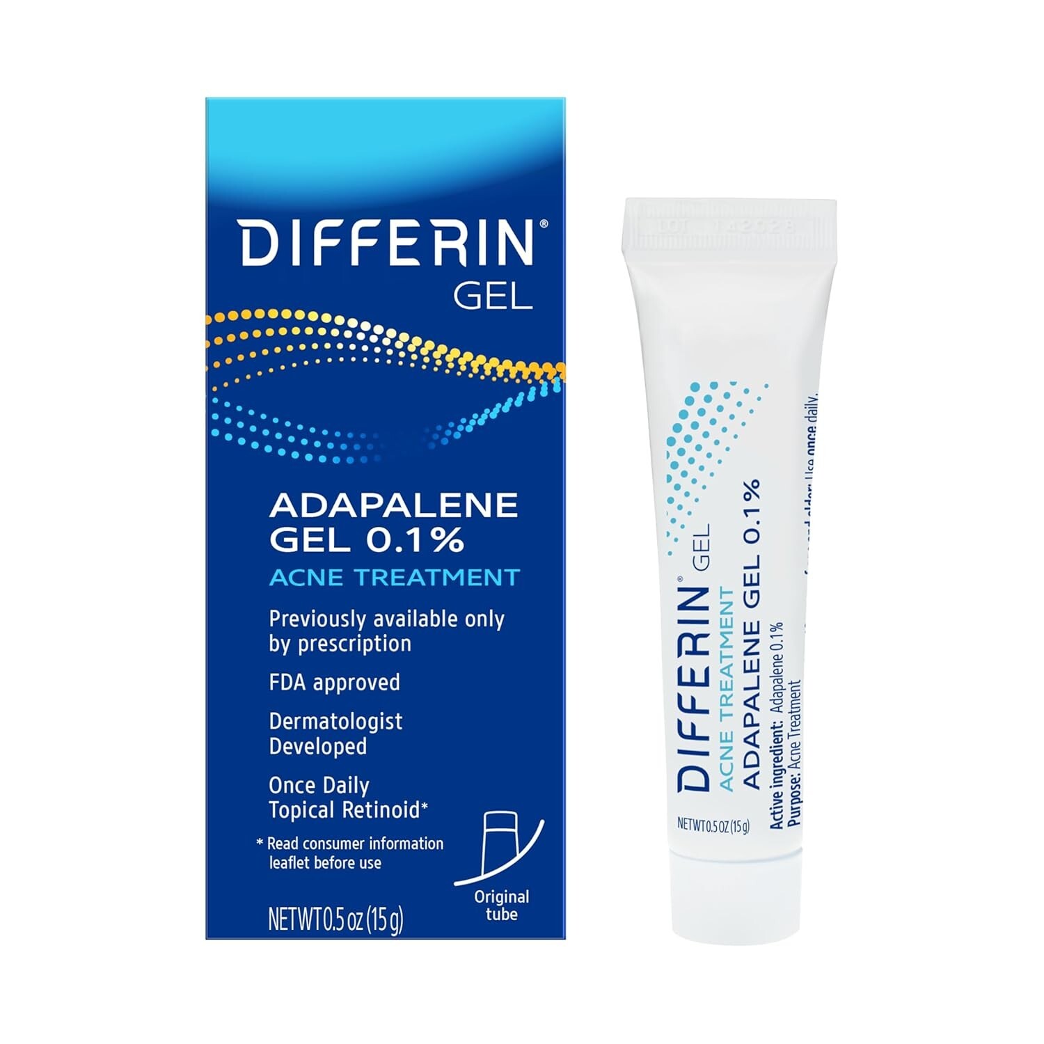 Differin Acne Treatment Gel, Retinoid Treatment for Face w/ 0.1% Adapalene READ