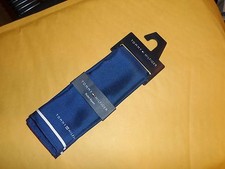 TOMMY HILFIGER MEN'S POCKET SQUARE NAVY BLUE WHITE