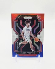 2021-22 Panini Prizm Jason Preston Rookie Red White & Blue Prizm No. 327