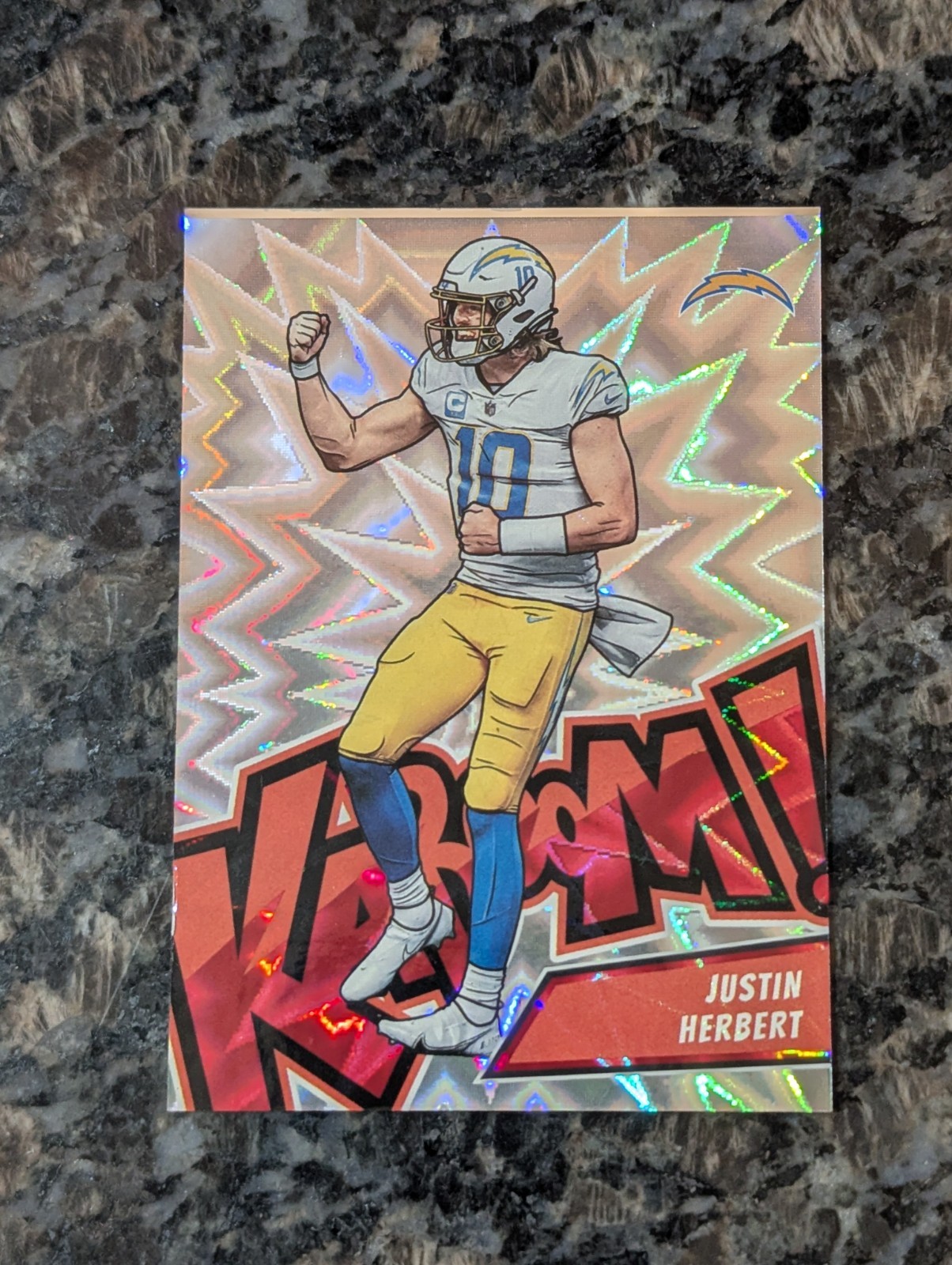 JUSTIN HERBERT 2023 PANINI ABSOLUTE #K7 VERTICAL KABOOM SSP CHARGERS