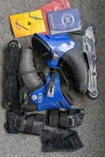 Vintage 90s Roces FCO Rome inline skates – UK size 10 + Bauer wrist protectors