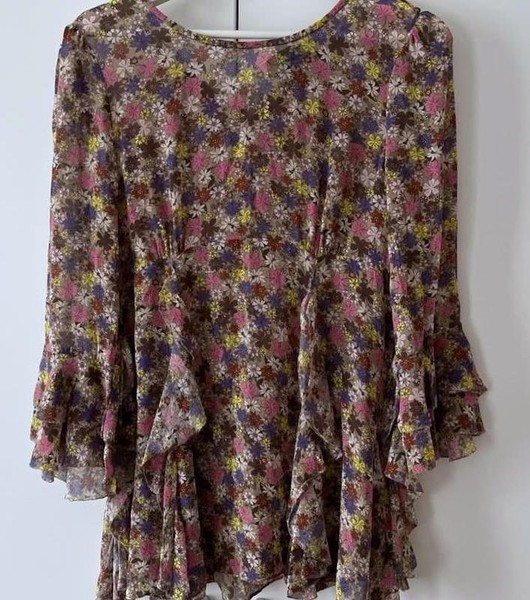 Women Marc Cain Shirt Beige Silk M
