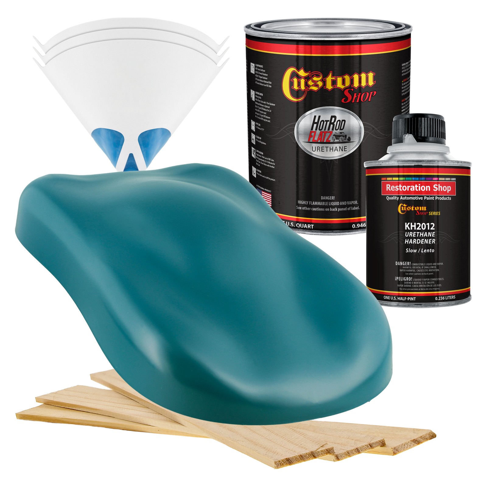 Steel Blue Hot Rod Flatz Urethane Auto Paint Kit