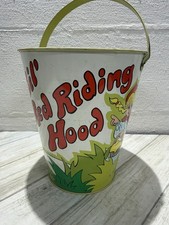 Ohio Art Tin Toy Pail Little Red Riding Hood Vintage 1976 Bucket
