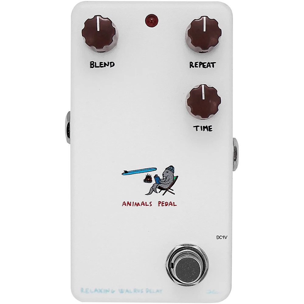 Педаль для животных Relaxing Walrus Delay V2 Effects Pedal White