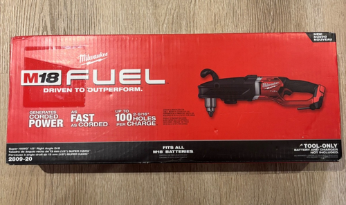 Milwaukee 2809-20 M18 FUEL SUPER HAWG 1/2" Right Angle Drill - 第 1/2 張圖片