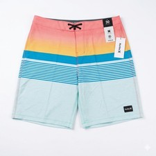 Hurley Weekender 20 Board Shorts Sunset Stripe Surf Swim NWT