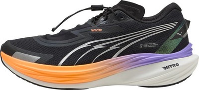 Puma Deviate Nitro 3 WTR+ Mens Running Shoes Black Cushioned Carbon Run Trainers