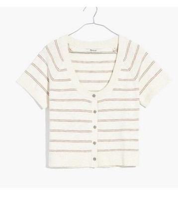Madewell Plus Linden Scoop Sweater Tee in Stripe 3X