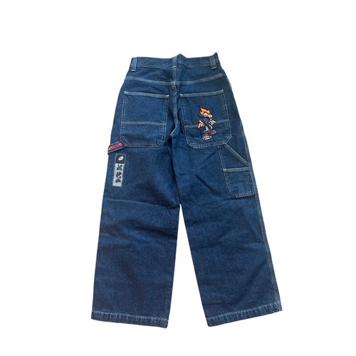Vintage Y2K 2003 Boys size 14 Flamehead Embroidered Cargo Jeans NWT - Picture 6 of 6