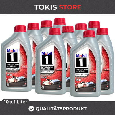 Mobil 1 C40 GT 0W-40 10x1 Liter Motoröl ACEA C3 API SP 0W40 Liter Benzin Diesel