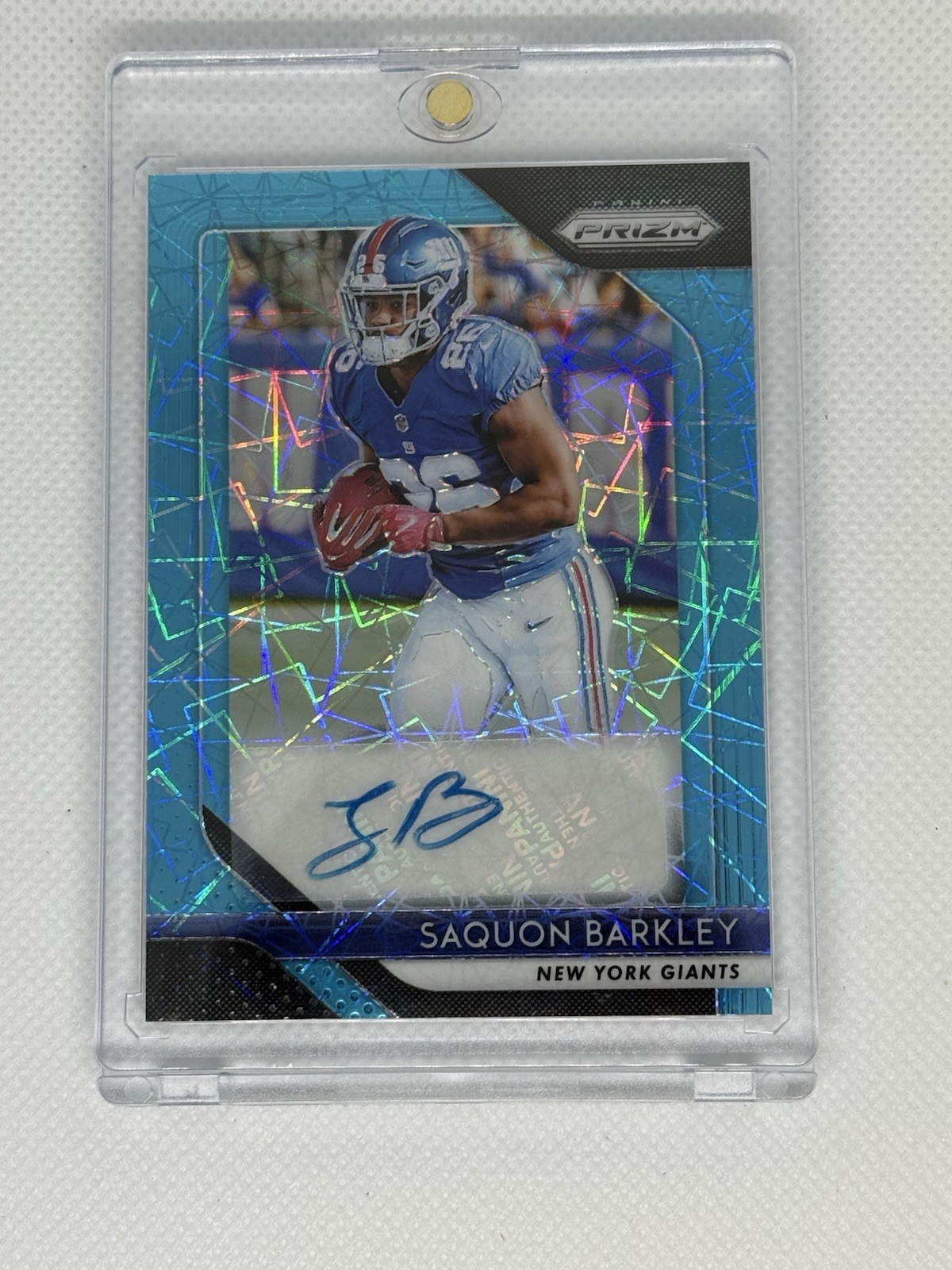 2018 Prizm Saquon Barkley Rookie Auto Lazer SSP Eagles