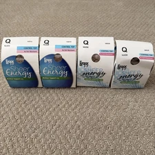 4 pack L’eggs Sheer Energy Control Top Sheer Tights Med Support Nude Size Q
