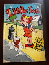 LITTLE EVA  #1 1958 I W COMIC LEMONADE COVER Golden Age Cartoon