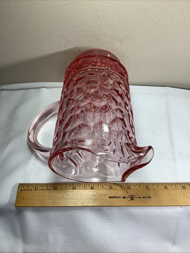 1968 Retro Pebble Beach Pink Fostoria Glass Pitcher Bar Ware Kitchen Decor 410 - 第 10/11 張圖片