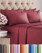 Cal King 6 Piece Sheet Set - Comfy Breathable Cooling - Ultra-Soft Hotel