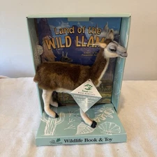 Vintage Soundprints Wild Habitats Llama Guanaco Plush Book Set Nature Conservanc