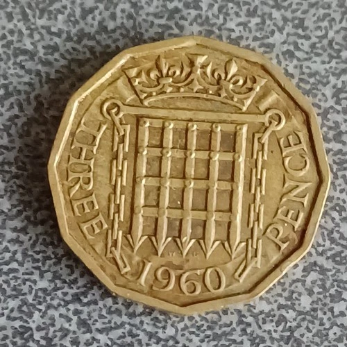 1960 Elizabeth II Brass Threepence — photo from the most recent tracked eBay sale