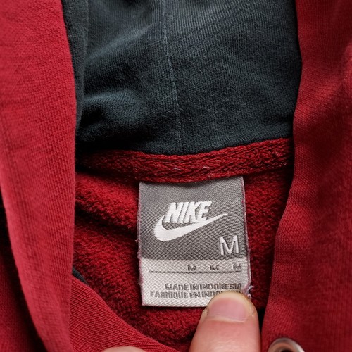 Nike Mens Red Hoodie Sweatshirt Pullover Swoosh Casual Logo Size Medium - Picture 8 of 13