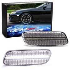 Clear Lens White Full Led Side Marker Light Kit For Lexus 1992-2000 Sc300 Sc400