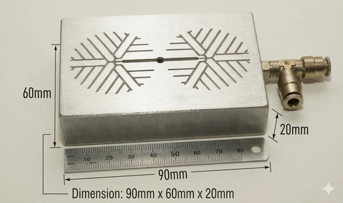 90mm x 60mm Flat Rectangular Air Bearing Block CMM Metrology 