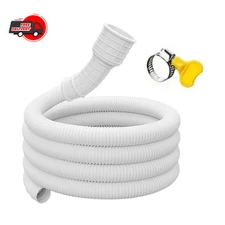 1-5M White Drain Hose Pipe Inlet Extension Tube for Washing Machine & Fauces