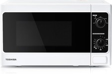 Toshiba 20 Liter 800 Manual Control Solo Microwave 5 Power Levels MM-MM20P (WH)