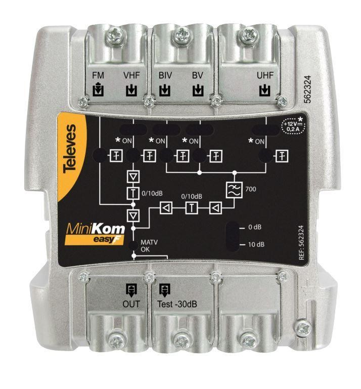 Centrale larga banda Televes MiniKom EasyF 5 ingressi -  562324