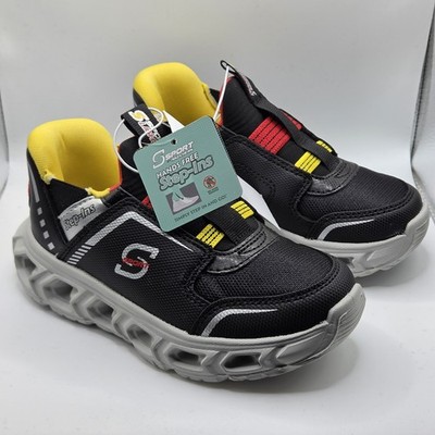 S Sport Skechers Lights,Hands Free Step-Ins. Boys Kaleb Black Size 11 New In Box
