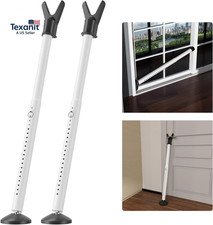 Door Stoppers Security Bar 2 Pack - Heavy Duty Door Jammer - Adjustable Sliding