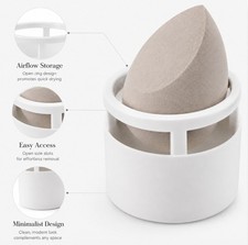 Soporte de esponja de maquillaje soporte polvo soplo estante de secado organizador de belleza