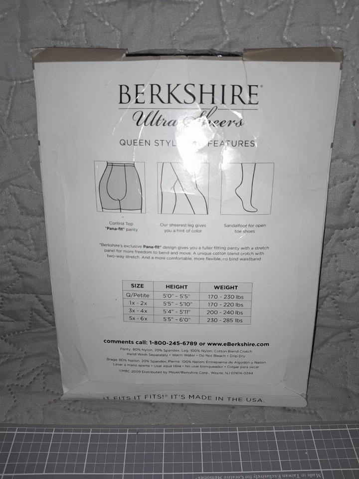 Berkshire Ultra Sheers Queen Control Top Fantasy Black 1x-2x Style 4411 - Изображение 3 из 4