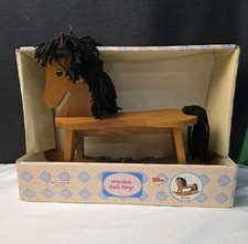 Tot Tutors Wooden Doll Size Rocking Horse Pony Yarn Mane WP58