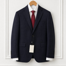 Men Suitsupply Blazer NapolI REDA Pure Wool Navy Blue Regular Fit EU52 UK/US42