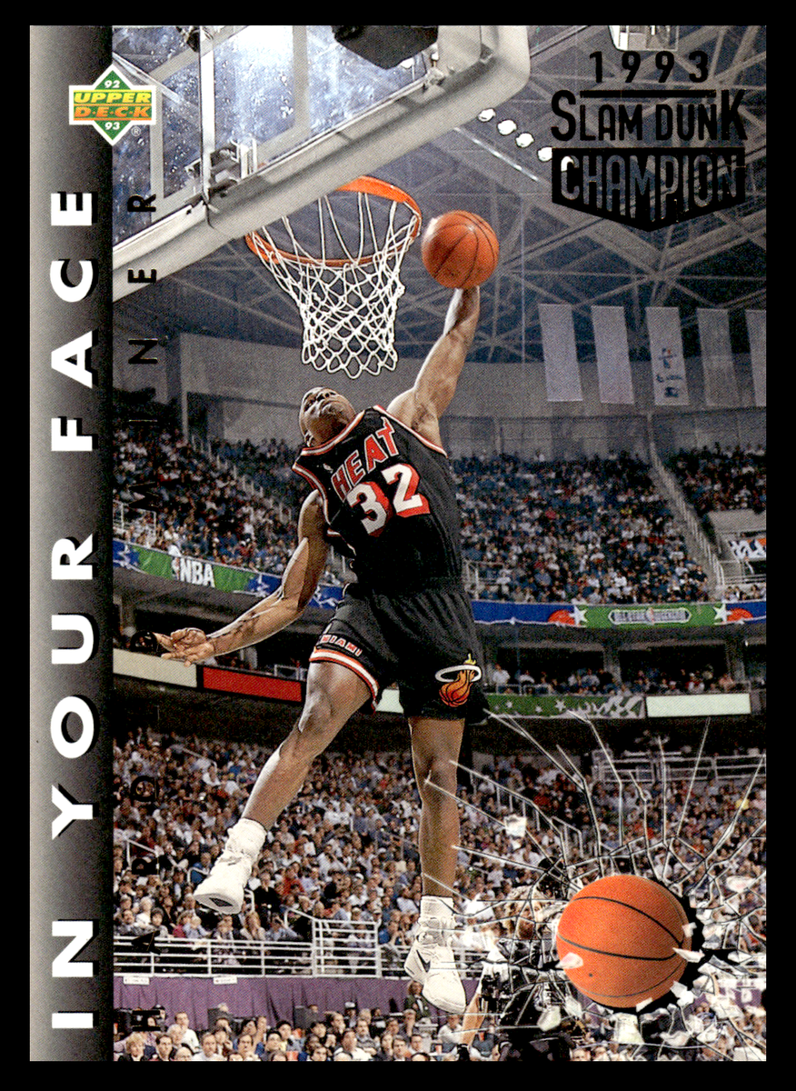 1992-93 Upper Deck Harold Miner #446 Miami Heat In Your Face Slam
