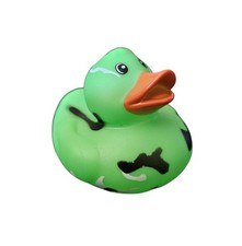 Green Camouflage Duck - Bath Toy Duck 2" Rubber Bath Toy - New