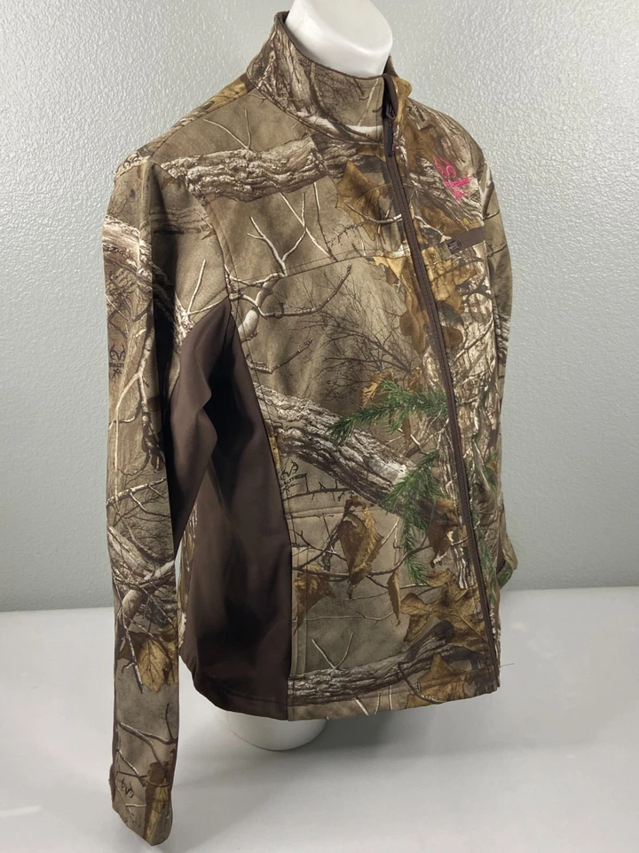 Chaqueta Realtree Xtra Mujer Grande Corazón Salvaje Sabana Cremallera Completa Camuflada Rosa Foto 3 de 4