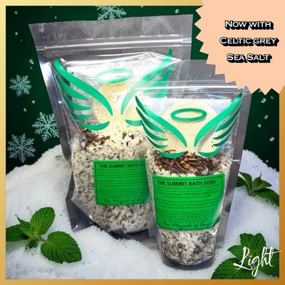 Pain Reliving Muscle Soak, Celtic Salt, Epsom Salts, Mint Essential oils