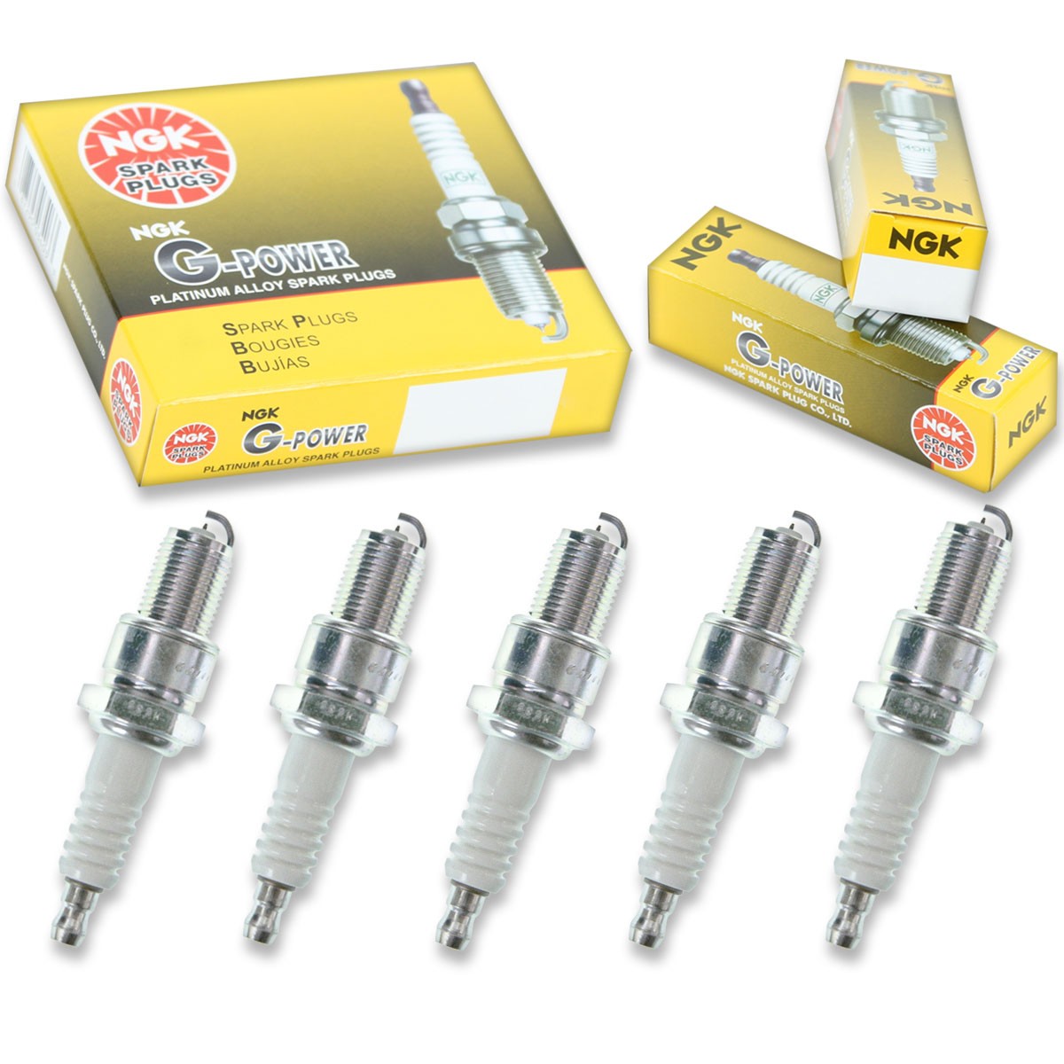 5 pcs NGK G-Power Spark Plugs for 1986-1987 Audi 4000 Quattro 2.2L L5 - ci