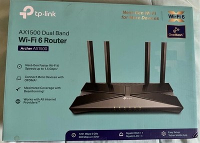 TP-LINK Archer AX1500 1.5 Gbps Wi-Fi 6 Dual-Band Next-Gen Smart Wireless Router