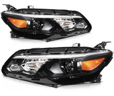 Headlight Assembly Set For Chevrolet Malibu 1.5L 2016-2018 Black Housing Halogen