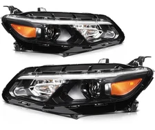 Headlight Assembly Set For Chevrolet Malibu 1.5L 2016-2018 Black Housing Halogen
