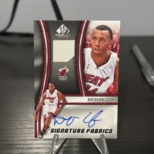 2009-10 SP Game Used Signature Fabrics Daequan Cook #SF-DC Auto 