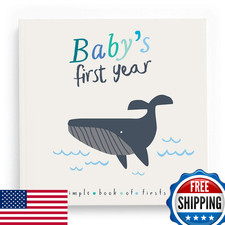 Lucy Darling Baby Memory Book   Little Captain  Nautical First Year Journal  A