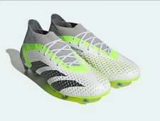 adidas Predator .1 FG Soccer Cleats White Green Black GZ0035 Size M6.5/ W7.5