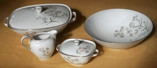 K &A Krautheim Selb Bavaria China Covered Tureen, Serving Bowl, Cream & Sugar