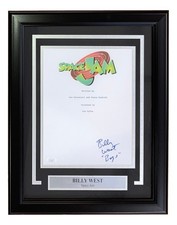 Billy West Signed Framed Space Jam Script Cover Bugs Inscribed JSA
