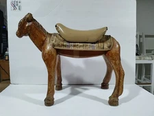 Antique Vintage Primative Folk Art Wooden Horse Mexico 19” X 15”.