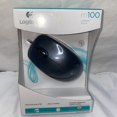 Logitech M100 Wired USB Optical Mouse 910-001601 Plug & Play Windows  Linux #2